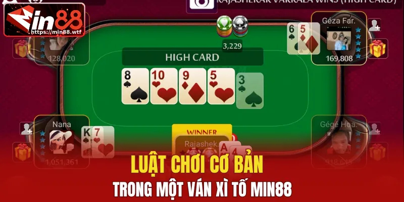 Luật chơi cơ bản trong một ván xì tố