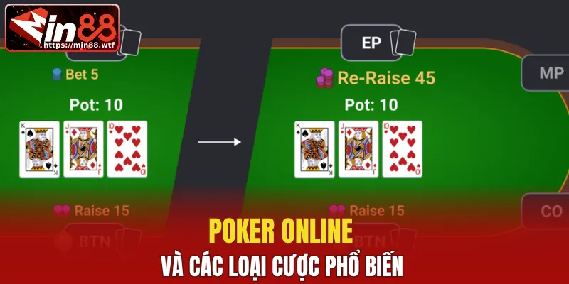 Poker online và cược giới hạn nửa pot phổ biến